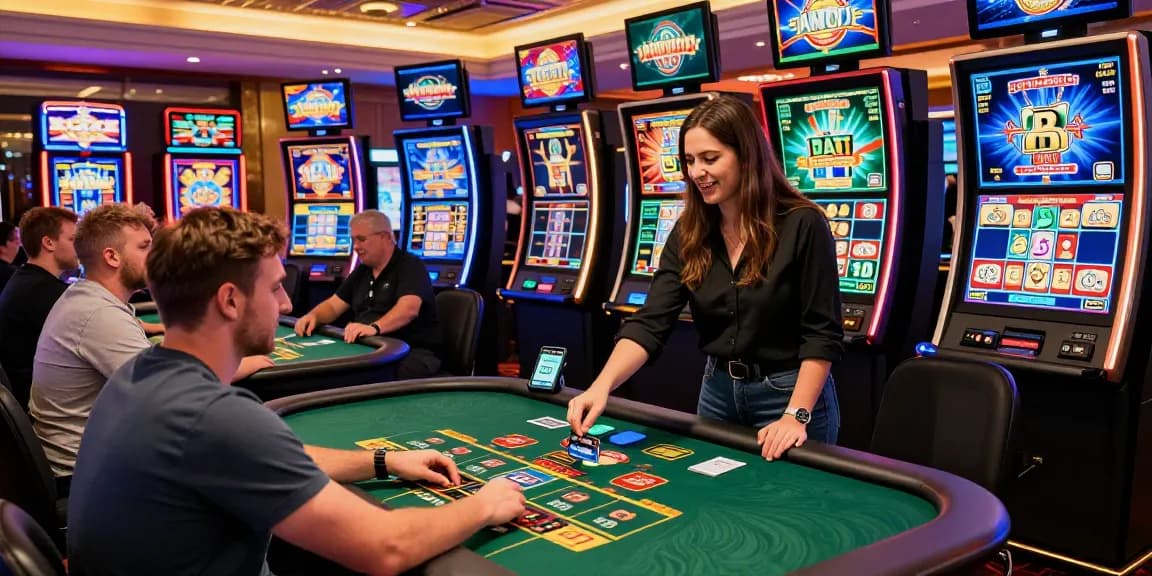 Credit card casino gaming scene at euf.co.uk, showcasing players engaging with exciting games and payment methods.