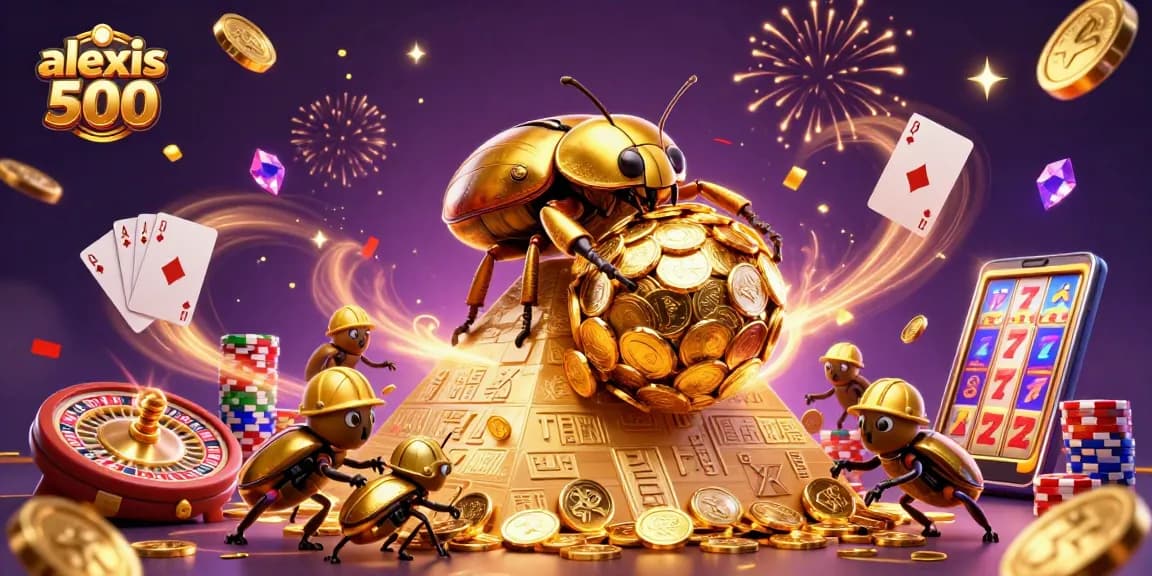 Experience wins with alexis 500 featuring dynamic gambling elements and colorful casino visuals