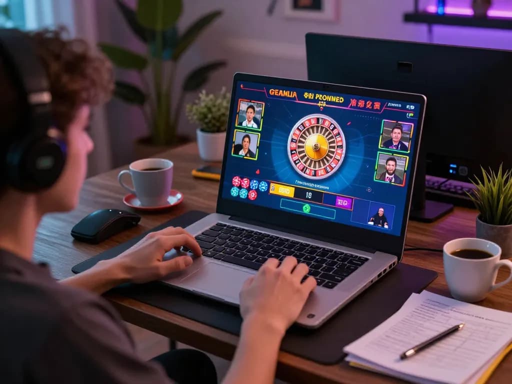 Engaging live roulette gameplay on gameradar digital platform with immersive home setup
