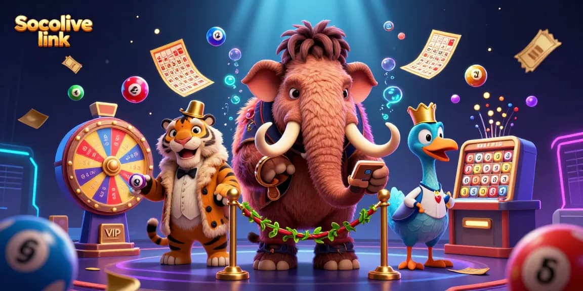 Discover the Socolive link for live sports betting on an exciting casino-themed illustration.