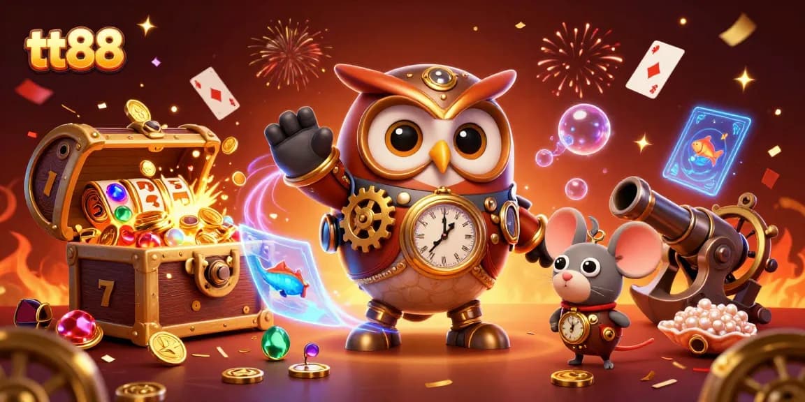 Experience the thrilling world of tt88 casino gaming with dynamic characters and vibrant elements.