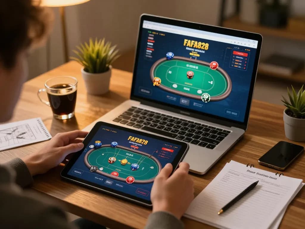 ประสบการณ์การเล่นเกมที่น่าสนใจของ FAFA828 บนแท็บเล็ตพร้อมโน้ตกลยุทธ์อยู่ในมือ
