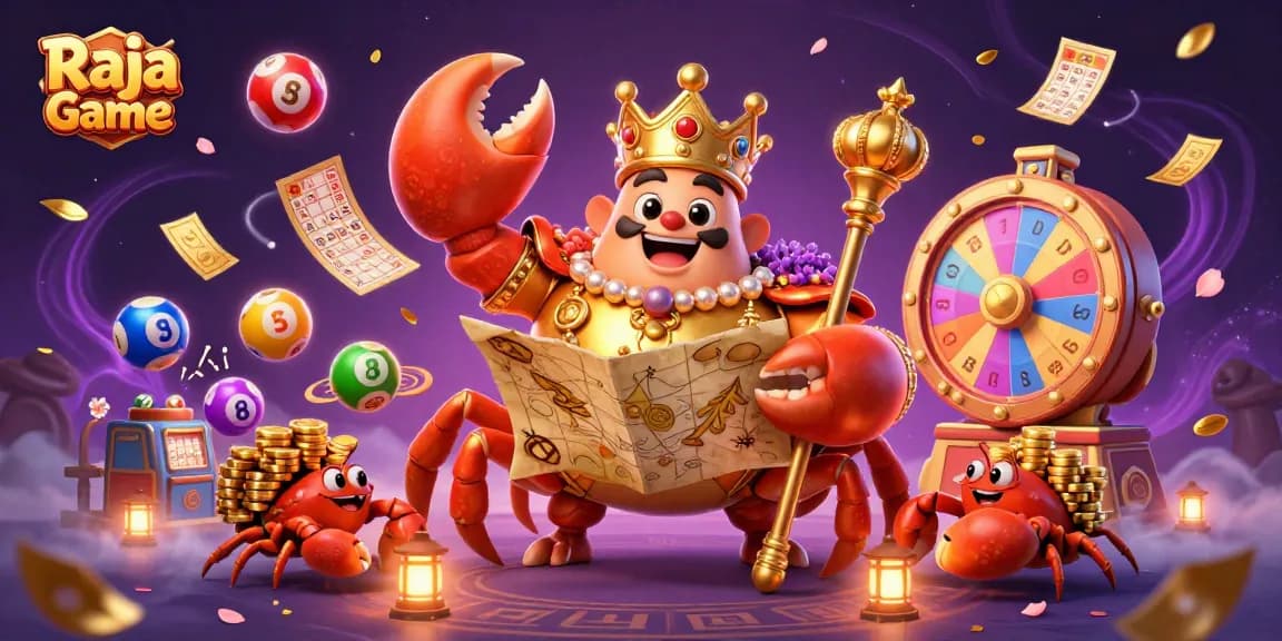 Experience thrilling gameplay with Raja Game and vibrant lottery action in a captivating scene.