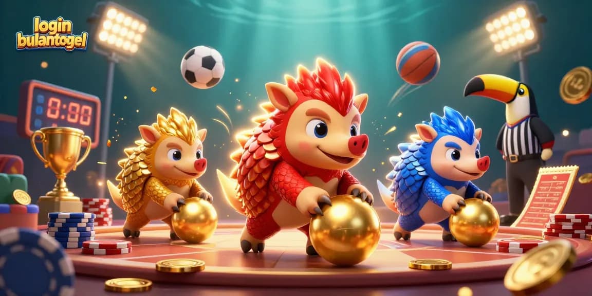 Login bulantogel mengatur taruhan dengan dua pangolin rival di kasino penuh warna.