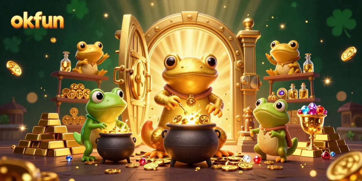 Engage with the fantastic world of okfun as golden treasures emerge from a mystical alchemist's laboratory.