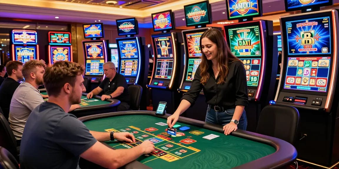 Credit card casino gaming scene at euf.co.uk, showcasing players engaging with exciting games and payment methods.