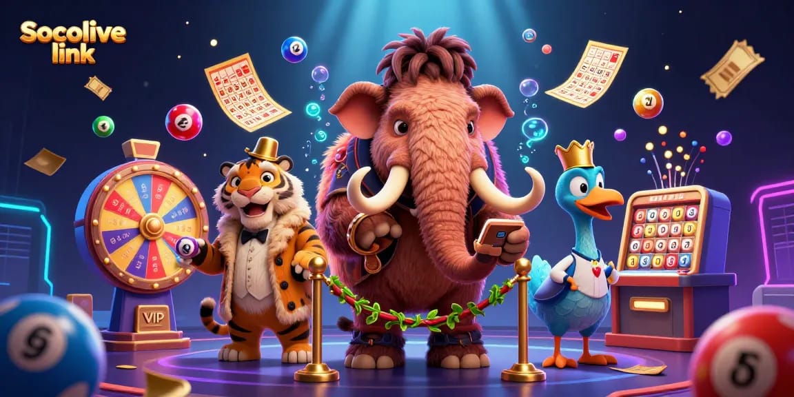 Discover the Socolive link for live sports betting on an exciting casino-themed illustration.