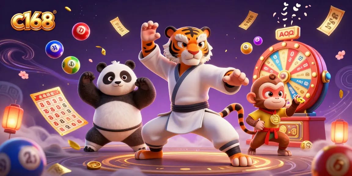 C168 offers an exciting online casino experience with vibrant characters and dynamic game elements.