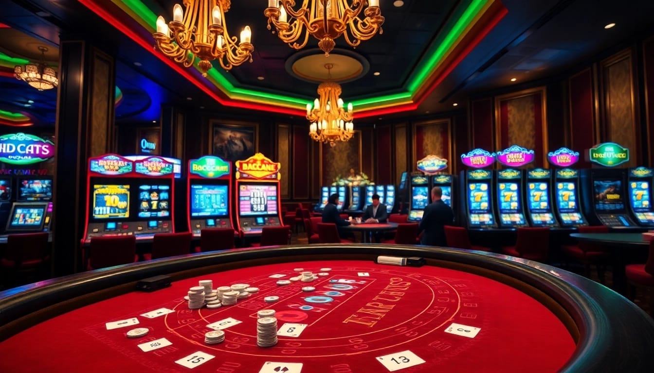 Experience the thrill of qqmacan slot games in a vibrant casino atmosphere with poker and baccarat.