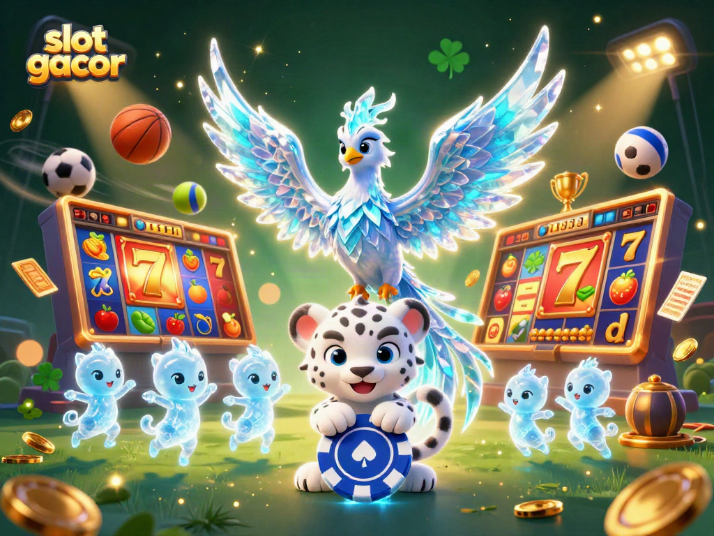 Experience thrilling wins with slot gacor in this rich 3D casino scene featuring dynamic gaming elements.