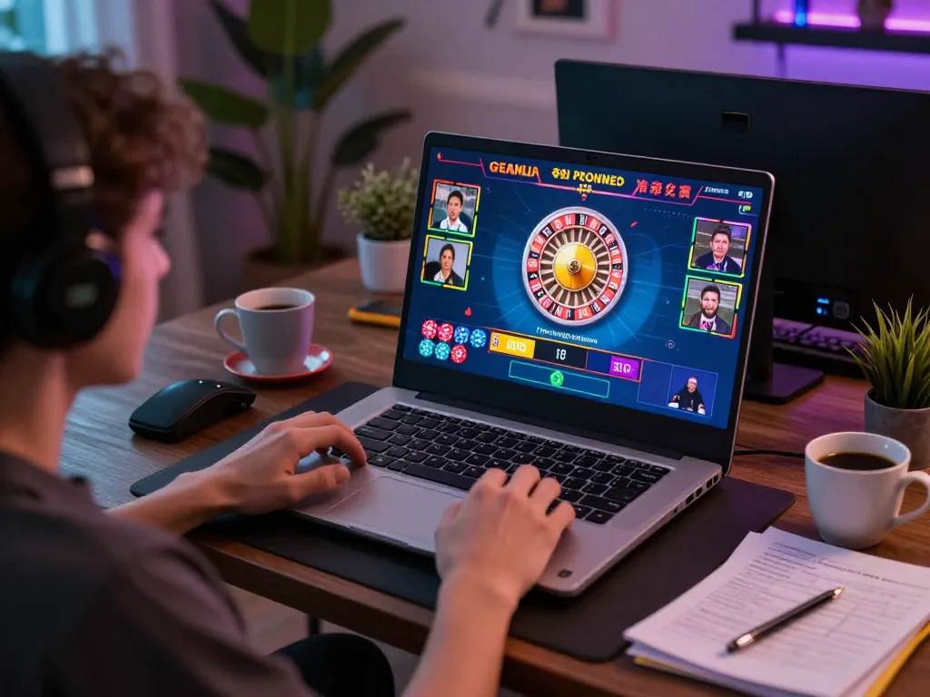 Engaging live roulette gameplay on gameradar digital platform with immersive home setup