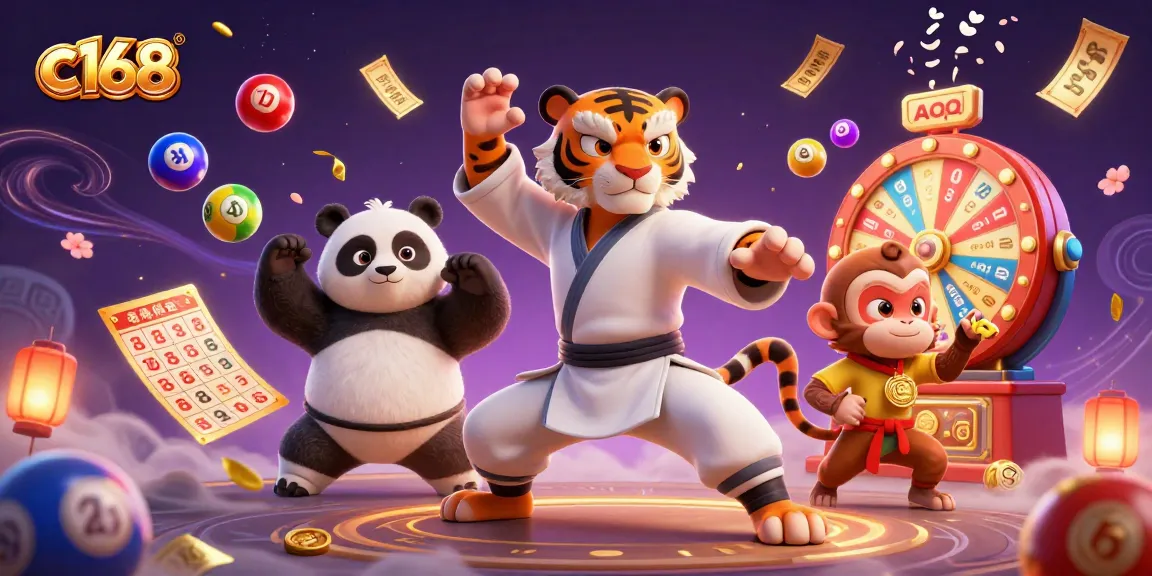 C168 offers an exciting online casino experience with vibrant characters and dynamic game elements.