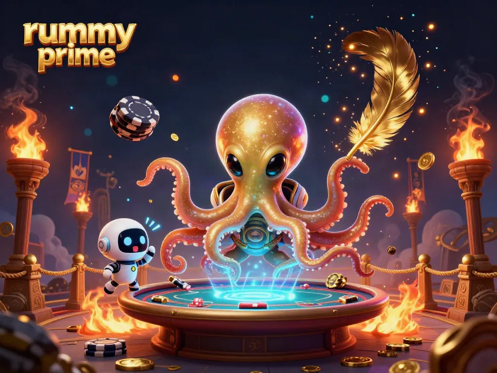 Engage with rummy prime’s vibrant alien gameplay featuring exciting holographic poker elements.
