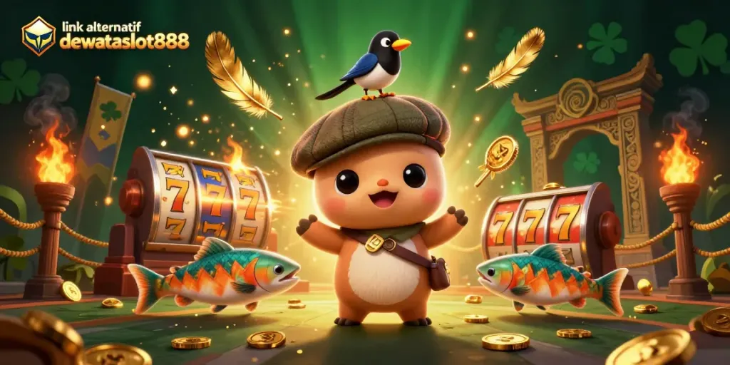 Menangkan taruhan dengan link alternatif dewataslot888, ilustrasi 3D kasino yang menarik.