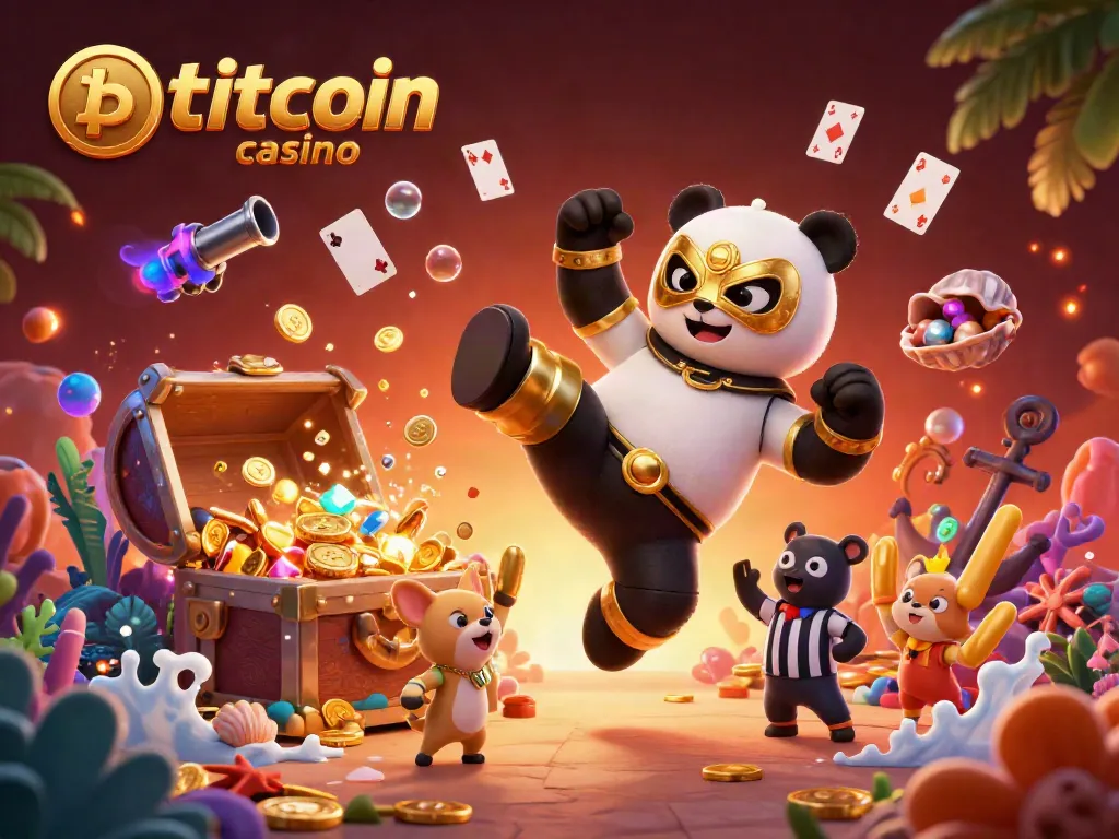 Experience the excitement at our bitcoin casino with thrilling 3D illustrations featuring fun characters.