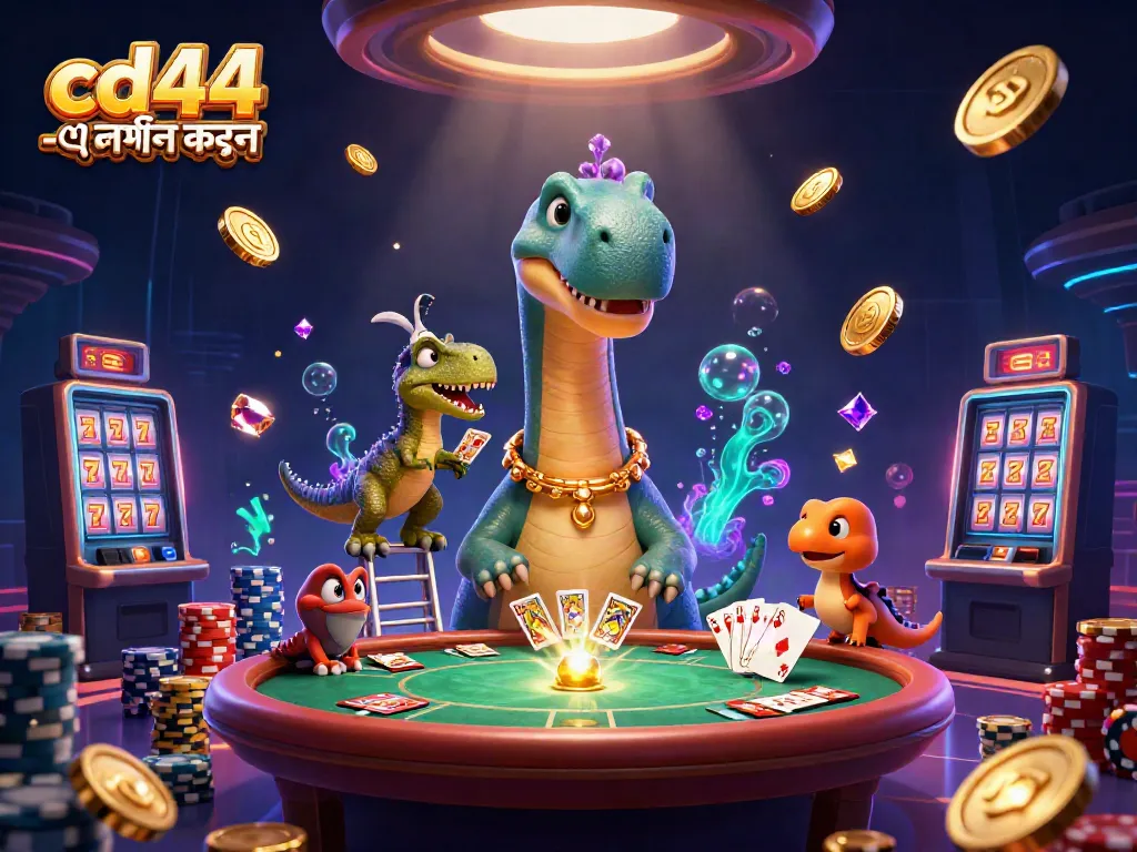 Enjoy the vibrant atmosphere as the brontosaurus oversees the cd44 -এ লগইন করুন casino action.