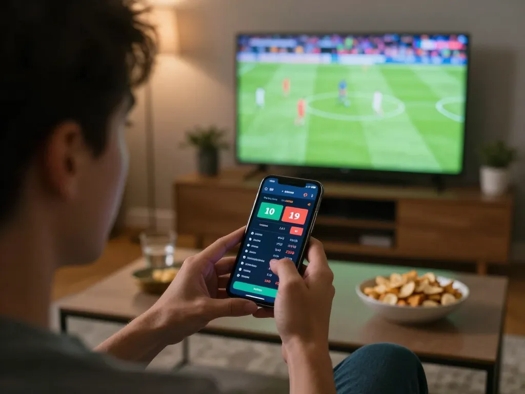 Engaging in sports betting on a smartphone using trang cá độ bóng đá with real-time updates