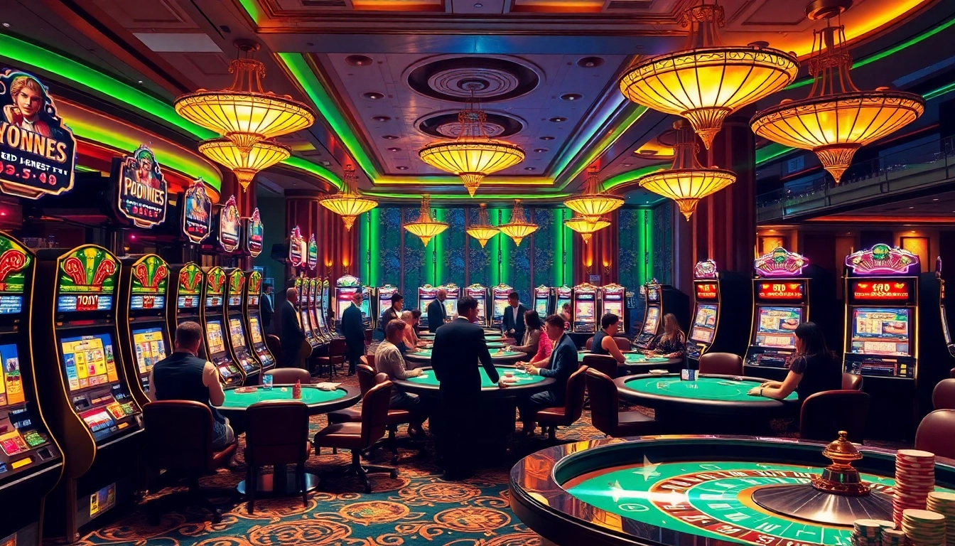 Experience the thrilling atmosphere of u 888 with vibrant slot machines and poker tables.