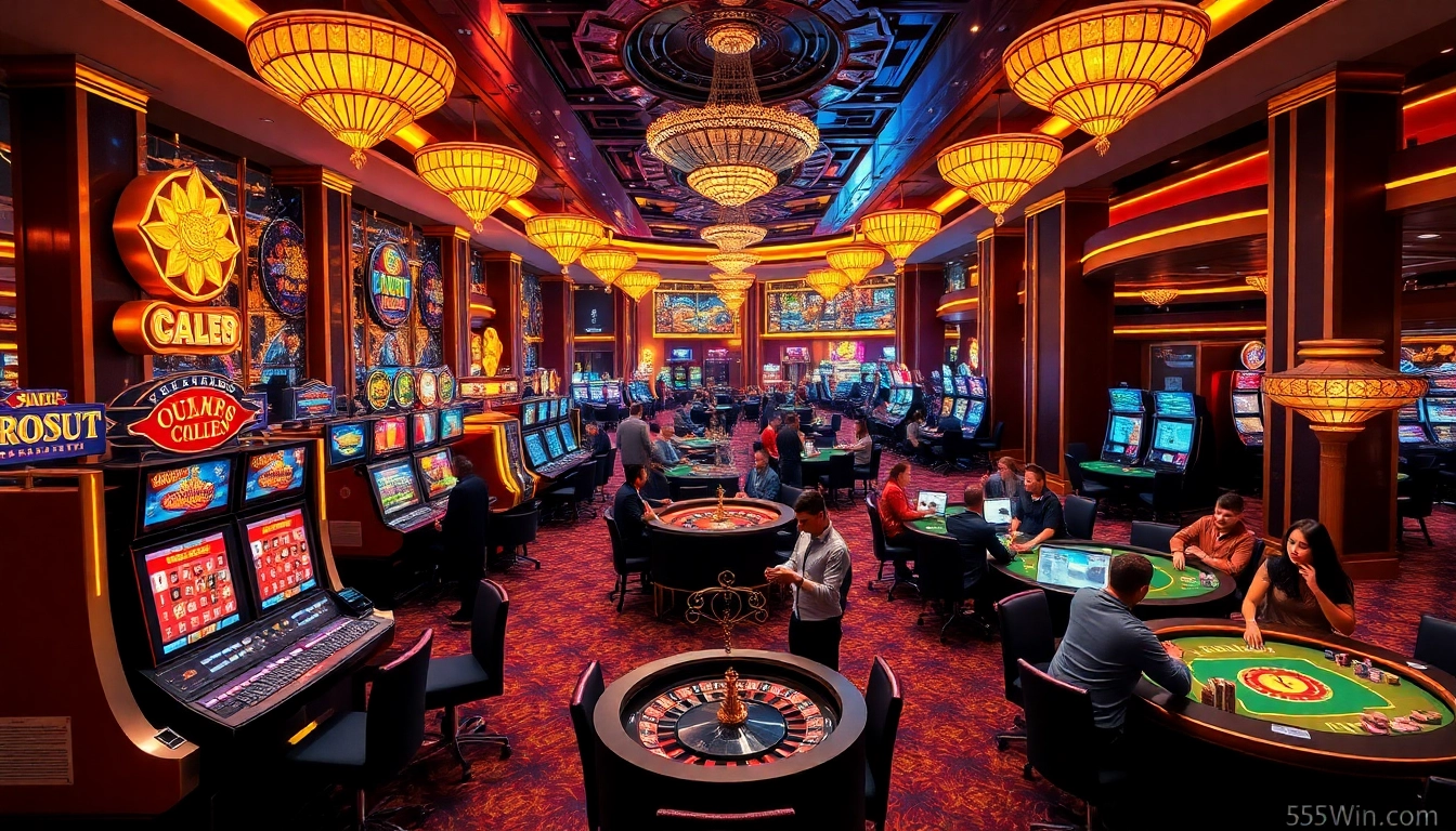 Experience exhilarating games at 555win com with vibrant casino visuals and eager players.