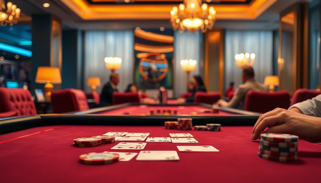 에볼루션 바카라 게임 테이블의 생동감 넘치는 모습, 고급스러운 분위기 연출