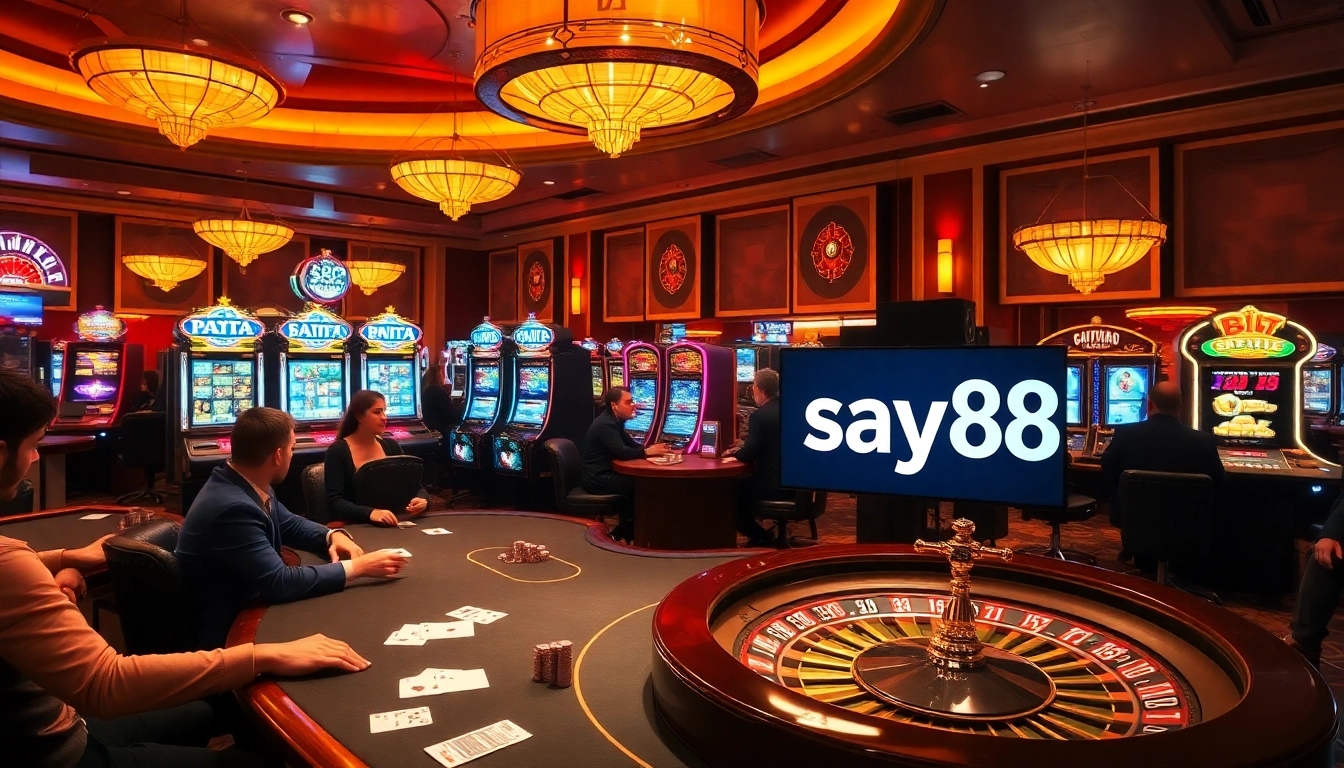 Experience the excitement of casino gaming at say 88 with vibrant tables and thrilling action.